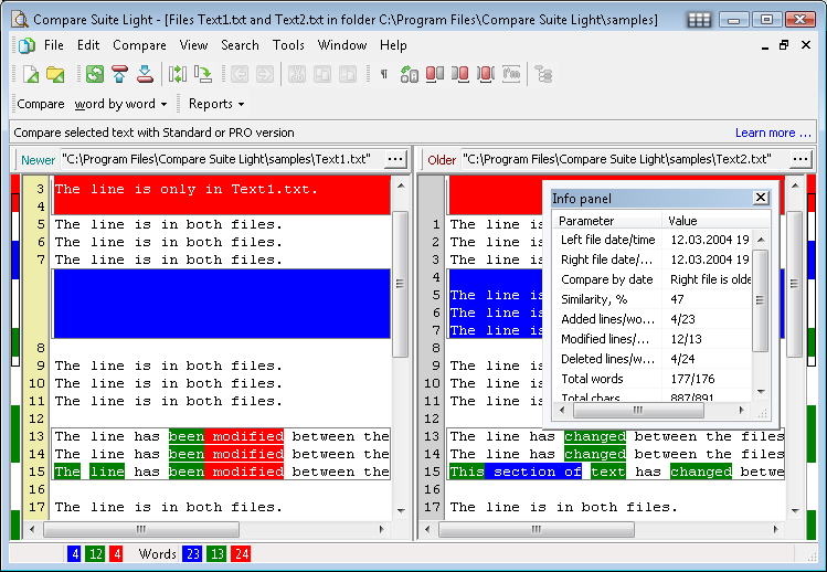 Freeware file and folder comparison software