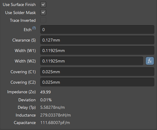 Calculate Transmission Line Parameters