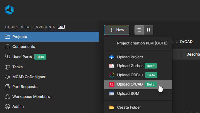 Upload OrCAD files in Altium 365